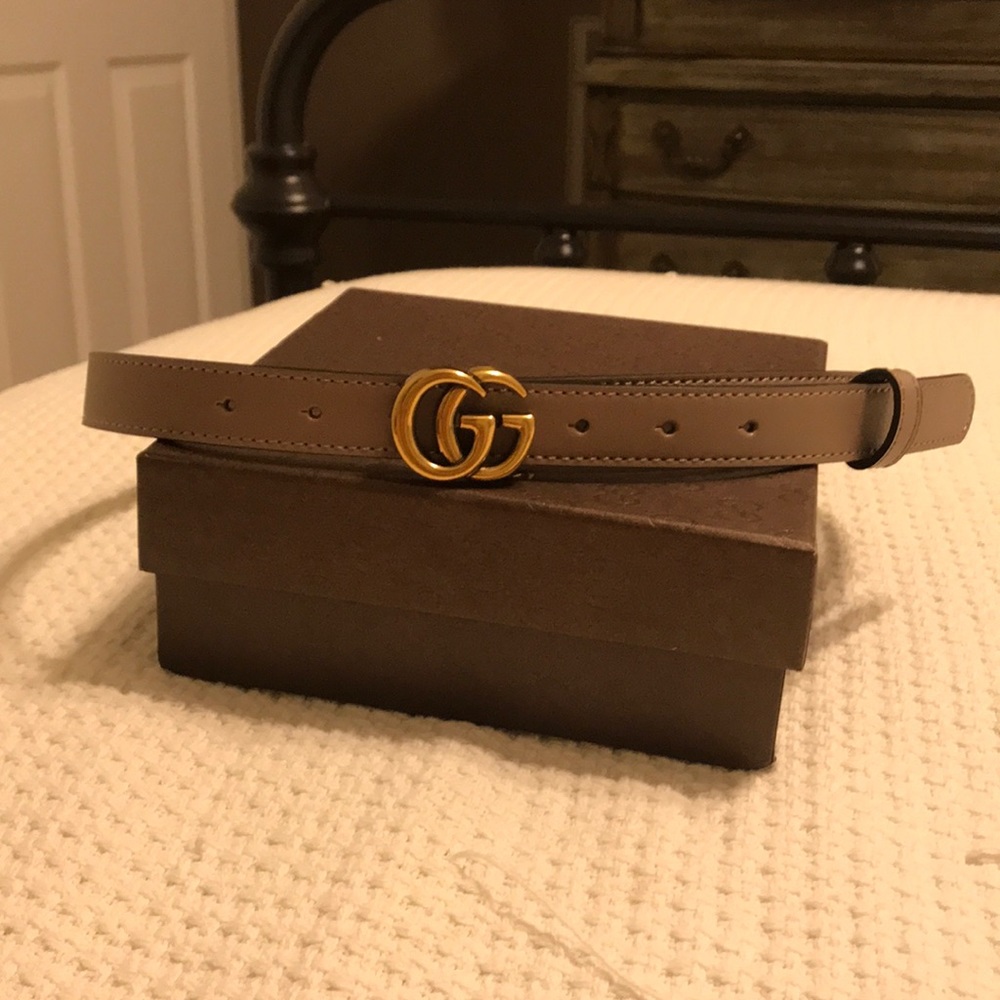 Designer inspired skinny belt
